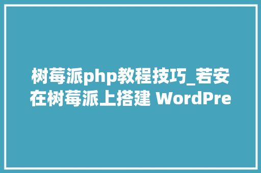 树莓派php教程技巧_若安在树莓派上搭建 WordPress