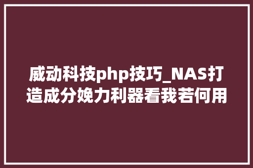 威动科技php技巧_NAS打造成分娩力利器看我若何用威联通464C2打造全功能工作站
