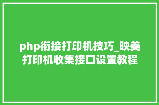 php衔接打印机技巧_映美打印机收集接口设置教程