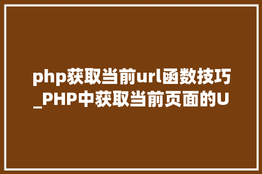 php获取当前url函数技巧_PHP中获取当前页面的URL地址的方法