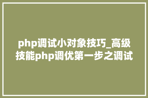 php调试小对象技巧_高级技能php调优第一步之调试和调优对象xdebug