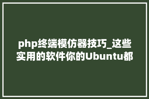 php终端模仿器技巧_这些实用的软件你的Ubuntu都装了吗