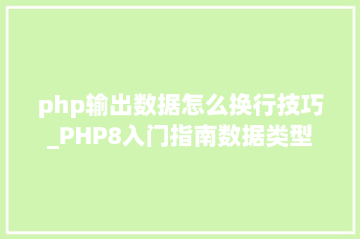php输出数据怎么换行技巧_PHP8入门指南数据类型