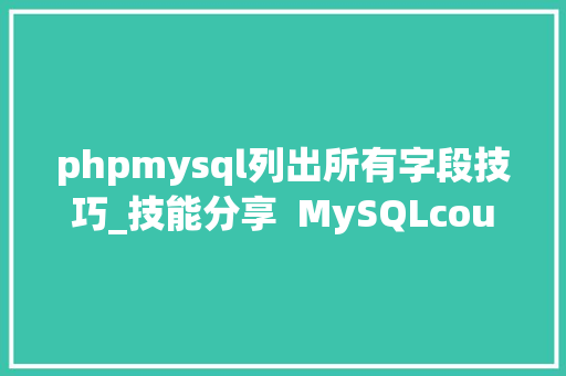 phpmysql列出所有字段技巧_技能分享  MySQLcountcount字段 实现上差异