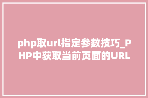 php取url指定参数技巧_PHP中获取当前页面的URL地址的方法