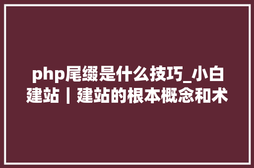 php尾缀是什么技巧_小白建站｜建站的根本概念和术语介绍二