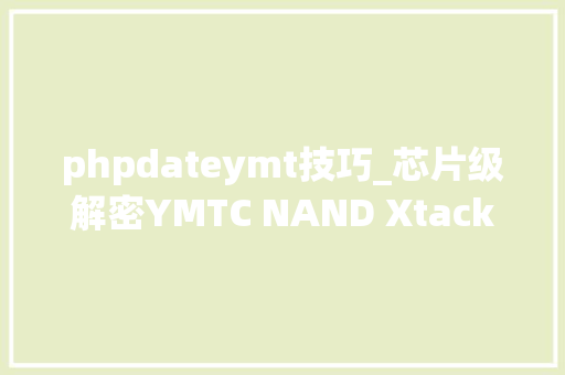 phpdateymt技巧_芯片级解密YMTC NAND Xtacking 30技能