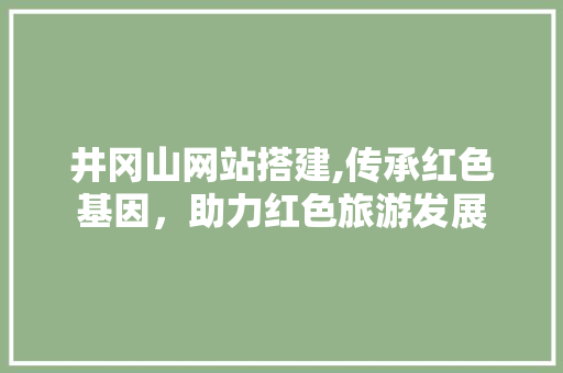 井冈山网站搭建,传承红色基因，助力红色旅游发展