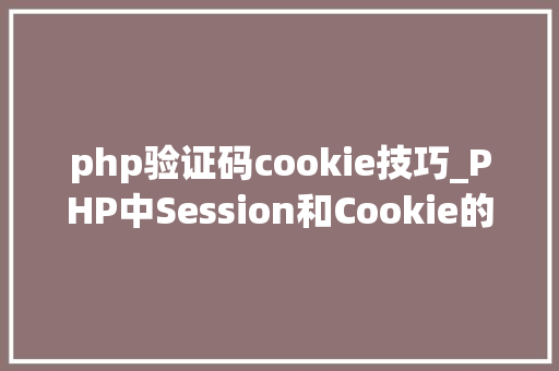 php验证码cookie技巧_PHP中Session和Cookie的商量