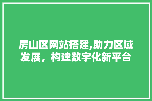 房山区网站搭建,助力区域发展，构建数字化新平台