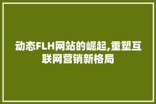 动态FLH网站的崛起,重塑互联网营销新格局
