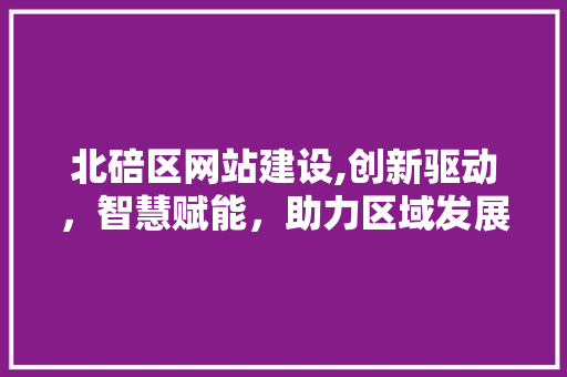 北碚区网站建设,创新驱动，智慧赋能，助力区域发展新篇章