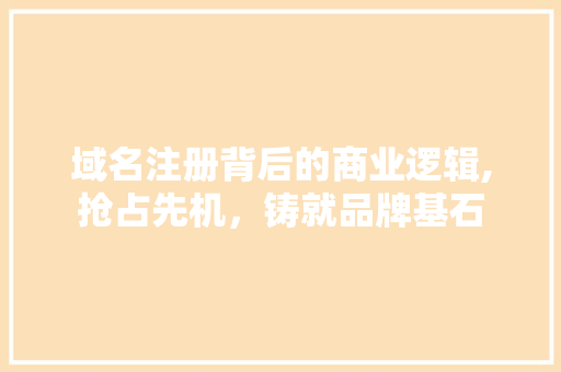 域名注册背后的商业逻辑,抢占先机，铸就品牌基石