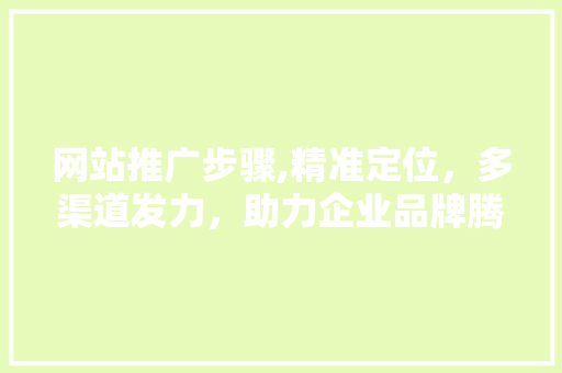 网站推广步骤,精准定位，多渠道发力，助力企业品牌腾飞