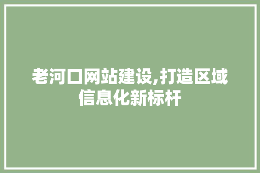 老河口网站建设,打造区域信息化新标杆