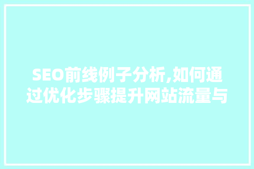 SEO前线例子分析,如何通过优化步骤提升网站流量与排名