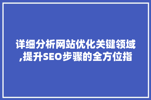 详细分析网站优化关键领域,提升SEO步骤的全方位指南