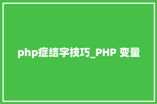 php症结字技巧_PHP 变量