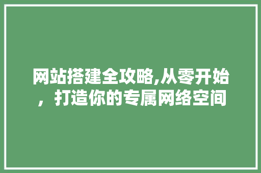网站搭建全攻略,从零开始，打造你的专属网络空间