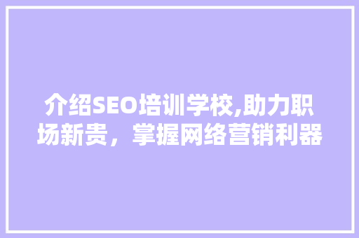 介绍SEO培训学校,助力职场新贵，掌握网络营销利器