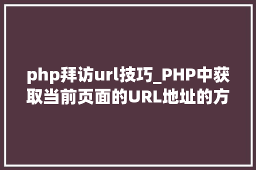 php拜访url技巧_PHP中获取当前页面的URL地址的方法