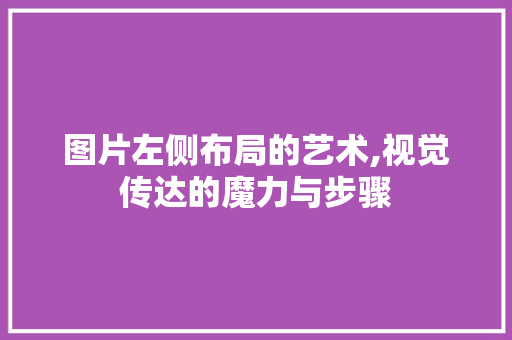 图片左侧布局的艺术,视觉传达的魔力与步骤