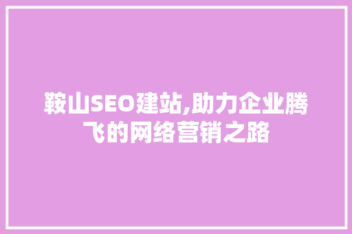 鞍山SEO建站,助力企业腾飞的网络营销之路