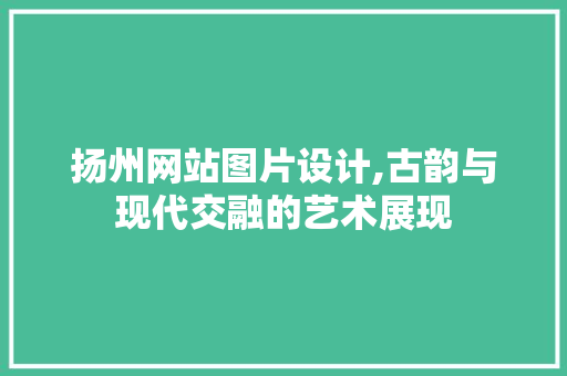 扬州网站图片设计,古韵与现代交融的艺术展现