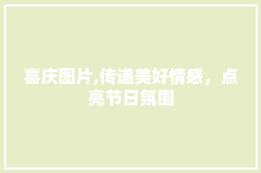 喜庆图片,传递美好情感，点亮节日氛围 喜庆图片,传递美好情感，点亮节日氛围 SEO优化