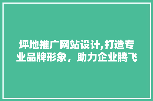 坪地推广网站设计,打造专业品牌形象，助力企业腾飞
