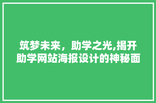 筑梦未来，助学之光,揭开助学网站海报设计的神秘面纱