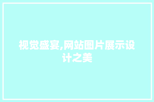 视觉盛宴,网站图片展示设计之美