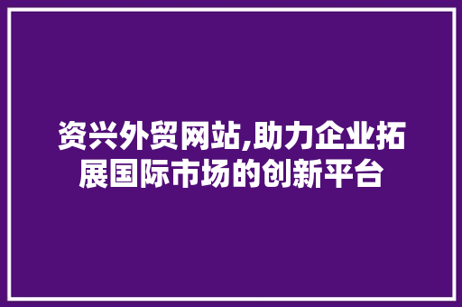 资兴外贸网站,助力企业拓展国际市场的创新平台