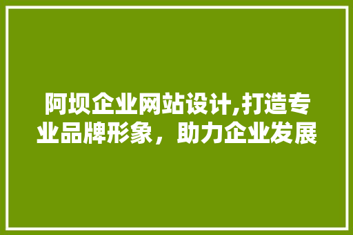 阿坝企业网站设计,打造专业品牌形象，助力企业发展新篇章