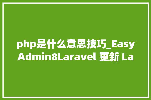 php是什么意思技巧_EasyAdmin8Laravel 更新 Laravel 11x 版本PHP限制 u003e 820