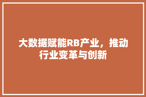 大数据赋能RB产业，推动行业变革与创新
