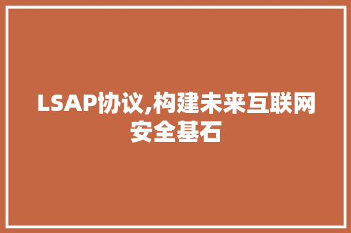 LSAP协议,构建未来互联网安全基石
