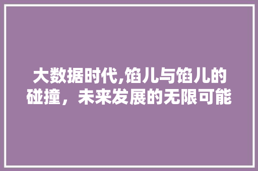 大数据时代,馅儿与馅儿的碰撞，未来发展的无限可能