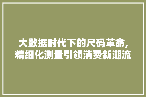 大数据时代下的尺码革命,精细化测量引领消费新潮流