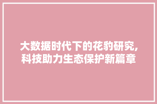 大数据时代下的花豹研究,科技助力生态保护新篇章
