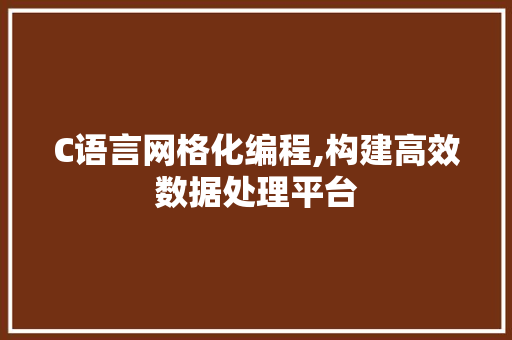 C语言网格化编程,构建高效数据处理平台