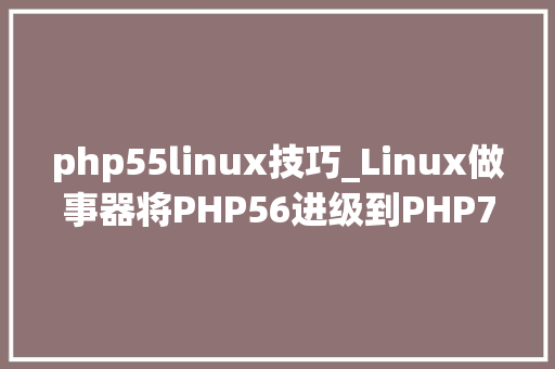 php55linux技巧_Linux做事器将PHP56进级到PHP74的方法