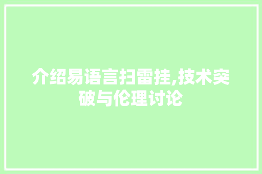 介绍易语言扫雷挂,技术突破与伦理讨论