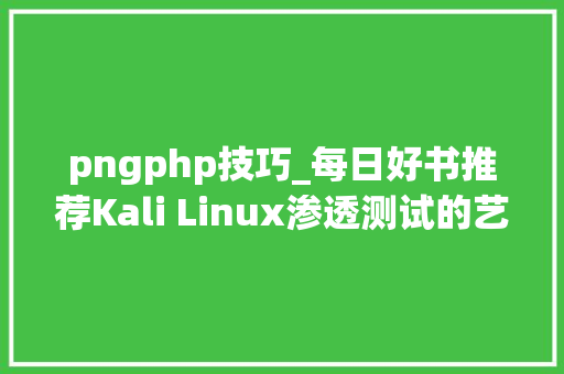 pngphp技巧_每日好书推荐Kali Linux渗透测试的艺术PDF高清版