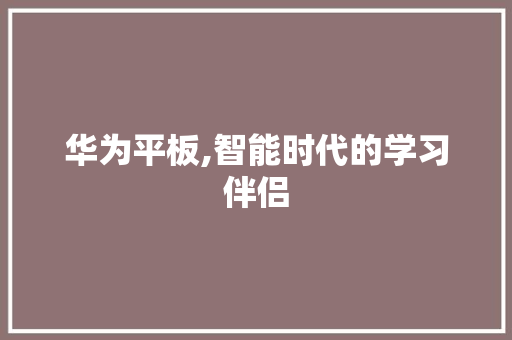 华为平板,智能时代的学习伴侣