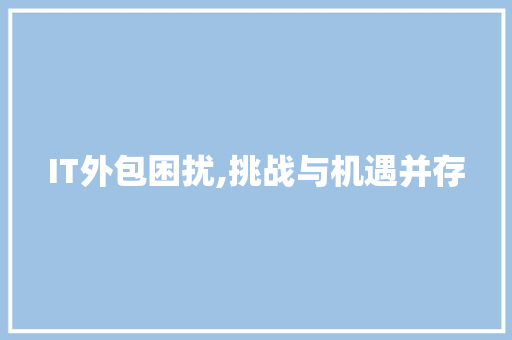 IT外包困扰,挑战与机遇并存