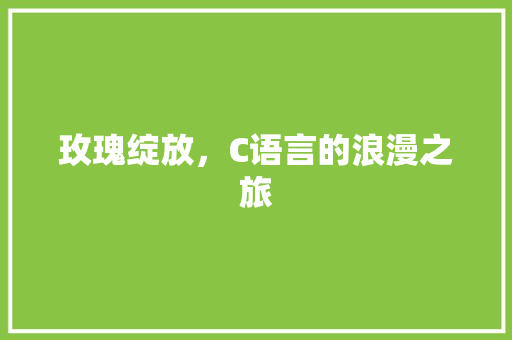 玫瑰绽放，C语言的浪漫之旅