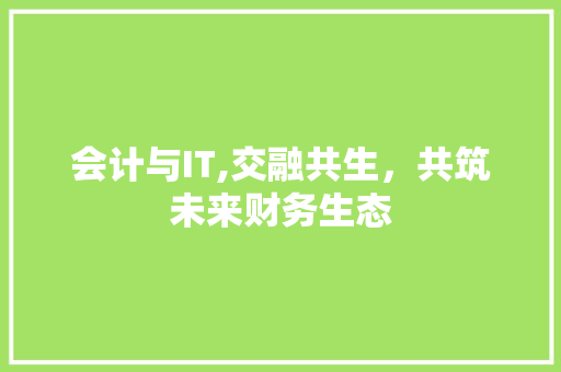 会计与IT,交融共生，共筑未来财务生态
