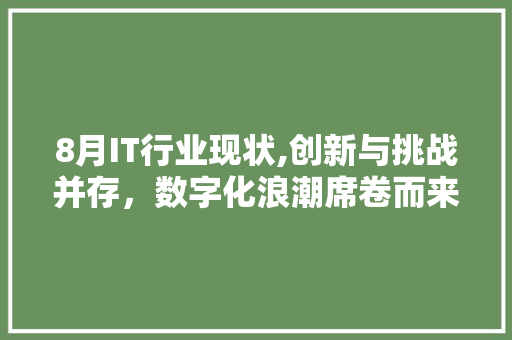 8月IT行业现状,创新与挑战并存，数字化浪潮席卷而来