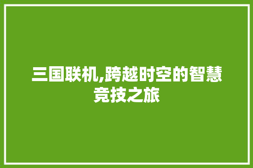 三国联机,跨越时空的智慧竞技之旅